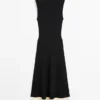 Plissiertes Midikleid mit Rüschen