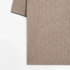 Poloshirt aus Baumwollmischung mit Zopfmuster Poloshirt aus Baumwollmischung mit Zopfmuster