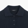 Poloshirt aus Wollmischgewebe