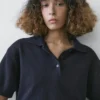 Poloshirt aus Wollmischgewebe