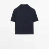 Poloshirt aus Wollmischgewebe