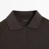 Poloshirt mit Schulterpolstern
