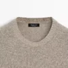 Pullover aus Baumwoll- und Leinen-Moulina-Strick Pullover aus Baumwoll- und Leinen-Moulina-Strick