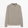 Pullover aus Baumwoll- und Leinen-Moulina-Strick Pullover aus Baumwoll- und Leinen-Moulina-Strick