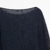 Pullover aus Baumwollmischgewebe mit U-Boot-Ausschnitt