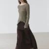 Pullover aus Baumwollmischung mit Cutwork-Muster