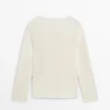 Pullover aus Baumwollmischung mit Cutwork-Muster