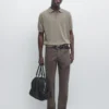 Pullover aus Baumwollstrick mit Poloshirt-Ausschnitt Pullover aus Baumwollstrick mit Poloshirt-Ausschnitt