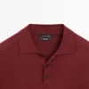 Pullover aus Baumwollstrick mit Poloshirt-Ausschnitt