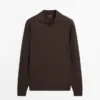 Pullover aus Baumwollstrick mit Poloshirt-Ausschnitt
