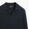 Pullover aus Baumwollstrick mit Poloshirt-Ausschnitt