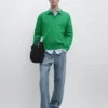 Pullover aus Baumwollstrick mit Poloshirt-Kragen