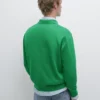 Pullover aus Baumwollstrick mit Poloshirt-Kragen