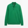 Pullover aus Baumwollstrick mit Poloshirt-Kragen