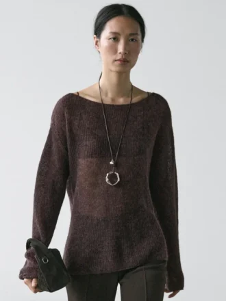 Pullover aus einer Alpaka- und Wollmischung
