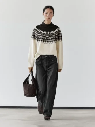Pullover aus Jacquard-Strick aus Wollmischung