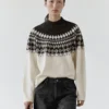 Pullover aus Jacquard-Strick aus Wollmischung