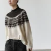 Pullover aus Jacquard-Strick aus Wollmischung