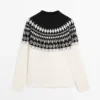 Pullover aus Jacquard-Strick aus Wollmischung