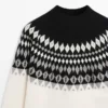 Pullover aus Jacquard-Strick aus Wollmischung
