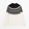 Pullover aus Jacquard-Strick aus Wollmischung