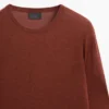 Pullover aus Leinen- und Kaschmir-Strick mit Rundhalsausschnitt