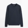 Pullover aus Merinowolle mit Rundhalsausschnitt