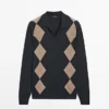 Pullover aus Wollmischung mit Argyle-Muster Pullover aus Wollmischung mit Argyle-Muster