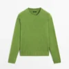 Pullover aus Wollmischung mit Rundhalsausschnitt