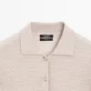 Pullover aus Wollstrick mit Poloshirt-Ausschnitt