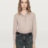 Pullover aus Wollstrick mit Poloshirt-Ausschnitt