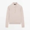 Pullover aus Wollstrick mit Poloshirt-Ausschnitt