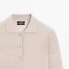 Pullover aus Wollstrick mit Poloshirt-Ausschnitt