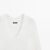Pullover mit V-Ausschnitt und Cutwork-Verzierung