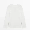 Pullover mit V-Ausschnitt und Cutwork-Verzierung