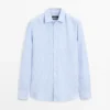 Regular Fit gestreiftes Leinenhemd Regular Fit gestreiftes Leinenhemd