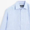 Regular Fit gestreiftes Leinenhemd Regular Fit gestreiftes Leinenhemd
