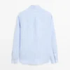 Regular Fit gestreiftes Leinenhemd Regular Fit gestreiftes Leinenhemd