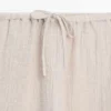 Sarouel-Hose aus 100 % Leinen mit Waffelstruktur Sarouel-Hose aus 100 % Leinen mit Waffelstruktur