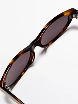 Schmale Sonnenbrille in Schildpatt-Optik
