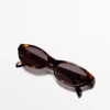 Schmale Sonnenbrille in Schildpatt-Optik Schmale Sonnenbrille in Schildpatt-Optik