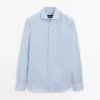 Slim-Fit-Hemd aus 100 % Baumwolle mit Mikrokaro Slim-Fit-Hemd aus 100 % Baumwolle mit Mikrokaro