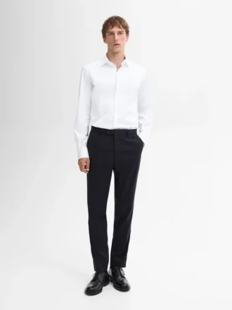 Slim Fit Hemd aus 100 % Baumwollpopeline