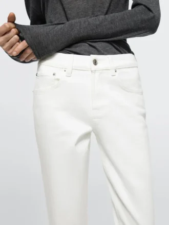 Slim-Fit-Jeans mit mittlerer Leibhöhe und verkürztem Bein