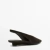 Slingback-Schuhe aus Spaltveloursleder Slingback-Schuhe aus Spaltveloursleder