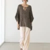 Strickcape aus Baumwollmischung Strickcape aus Baumwollmischung