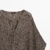 Strickcape aus Baumwollmischung Strickcape aus Baumwollmischung