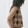 Strickpullover aus Baumwolle mit Argyle-Muster Strickpullover aus Baumwolle mit Argyle-Muster