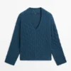 Strickpullover aus Baumwollmischung mit Knotendetails