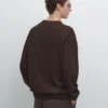 Strickpullover aus Baumwollmischung mit V-Ausschnitt